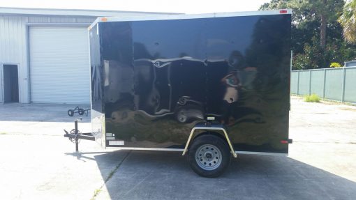 6x10 SA Trailer - Black, Ramp, Side Door, Extra Height