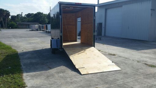 6x10 SA Trailer - Black, Ramp, Side Door, Extra Height