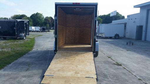 6x10 SA Trailer - Black, Ramp, Side Door, Extra Height