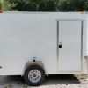 6x10 SA Concession Trailer - White, Double Doors, Side Door, Extra Height, Flat Front