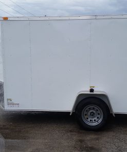 6x10 SA Trailer - White, Ramp, Side Door