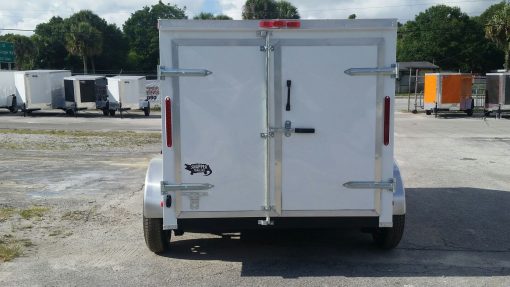 Custom 6x10 TA Trailer - White, Double Doors, Side Door, Decreased Height, Side Vents