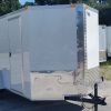 6x12 SA Trailer - White, Double Doors, Side Door