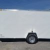 6x12 SA Trailer - White, Double Doors, Side Door