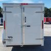 6x12 SA Trailer - White, Double Doors, Side Door