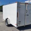 6x12 SA Trailer - White, Double Doors, Side Door