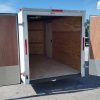 6x12 SA Trailer - White, Double Doors, Side Door