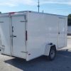 6x12 SA Trailer - White, Double Doors, Side Door