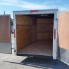 6x12 SA Trailer - White, Double Doors, Side Door
