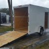 6x12 SA Trailer - White, Ramp, Side Door, Extra Height