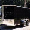 6x12 TA Trailer - Black, Double Doors, Side Door