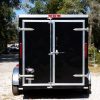 6x12 TA Trailer - Black, Double Doors, Side Door