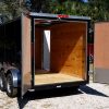 6x12 TA Trailer - Black, Double Doors, Side Door