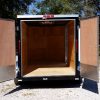 6x12 TA Trailer - Black, Double Doors, Side Door