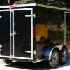 6x12 TA Trailer - Black, Double Doors, Side Door
