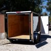 6x12 TA Trailer - Black, Double Doors, Side Door