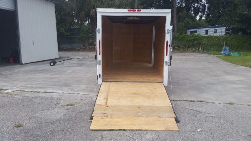 6x14 SA Trailer - White, Ramp, Side Door