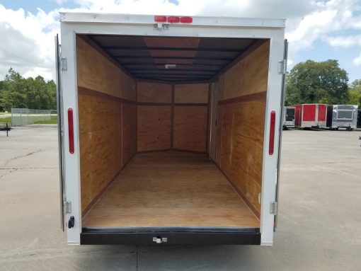 6x14 TA Trailer - White, Double Doors, Side Door