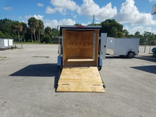 6x8 SA Trailer - Black, Ramp, Side Door