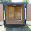 6x8 SA Trailer - Blue, Double Barn Doors, Side Door, Blackout Package, Extra Height, Stabilizer Jacks