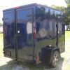 6x8 SA Trailer - Blue, Double Barn Doors, Side Door, Blackout Package, Extra Height, Stabilizer Jacks