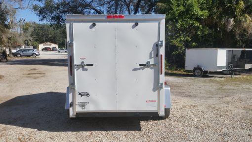 6x8 SA Trailer - White, Ramp, Side Door