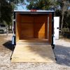 7x10 SA Trailer - Black, Ramp, Side Door