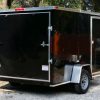 7x10 SA Trailer - Black, Ramp, Side Door