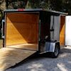 7x10 SA Trailer - Black, Ramp, Side Door