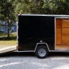 7x10 SA Trailer - Black, Ramp, Side Door