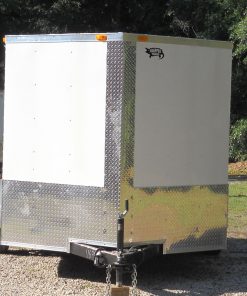7x12 TA Trailer - White, Ramp, Side Door