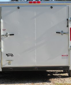 7x12 TA Trailer - White, Ramp, Side Door