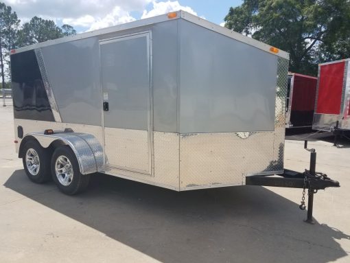 7x12 TA Trailer - SilverBlack, Torsion Axles, E-Track, Reduced Height, Additional Options