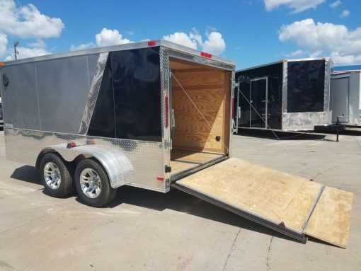 7x12 TA Trailer - SilverBlack, Torsion Axles, E-Track, Reduced Height, Additional Options