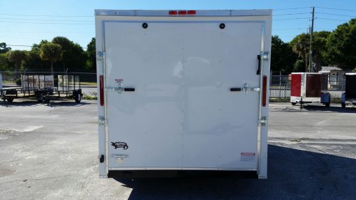 7x14 TA Trailer - White, Ramp, Side Door