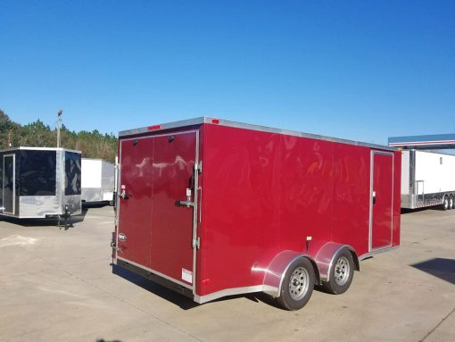 7x16 TA Trailer - Brandywine, Ramp, Side Door, Split Axles