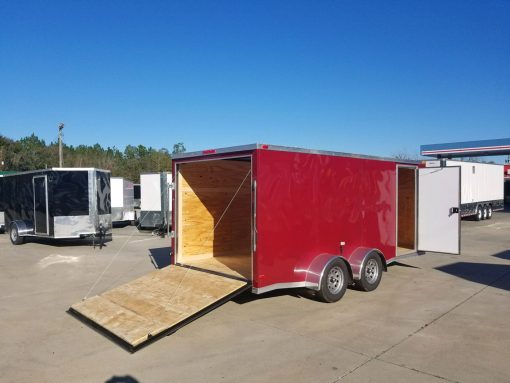 7x16 TA Trailer - Brandywine, Ramp, Side Door, Split Axles