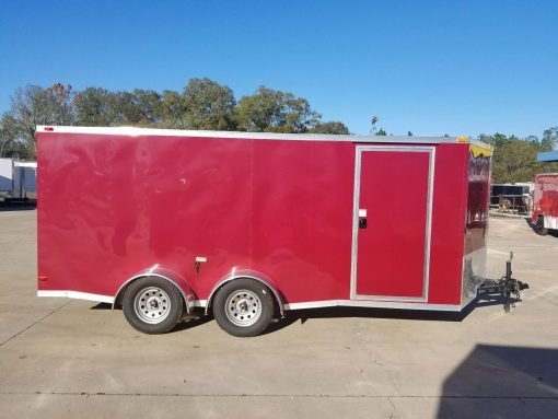 7x16 TA Trailer - Brandywine, Ramp, Side Door, Split Axles