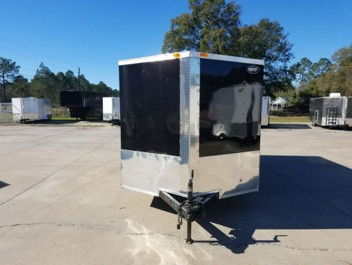 7x16 TA Trailer - Black, Ramp, Side Door, Split Axles