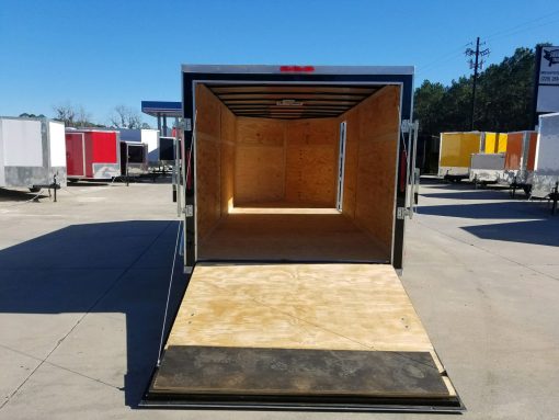 7x16 TA Trailer - Black, Ramp, Side Door, Split Axles