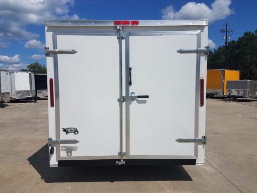 7x16 TA Trailer - White, Double Barn Doors, Side Door, Luan Ceiling, Insultated Walls and Ceiling