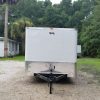 7x16 TA Trailer - White, Ramp, Side Door, Flat Front
