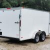 7x16 TA Trailer - White, Ramp, Side Door, Flat Front