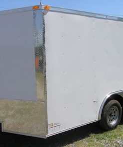 8.5x12 TA Trailer - White, Ramp, Side Door