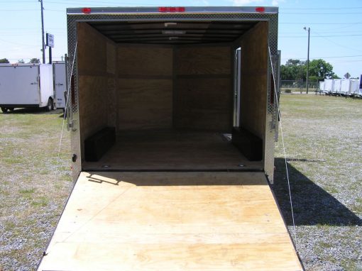 8.5x12 TA Trailer - White, Ramp, Side Door