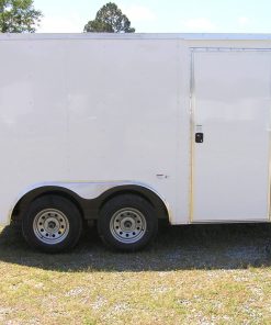 8.5x12 TA Trailer - White, Ramp, Side Door