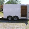 8.5x12 TA Trailer - White, Ramp, Side Door