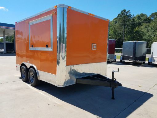 8.5x12 TA Trailer - Orange, Electrical, Finished Interior, Additional Options