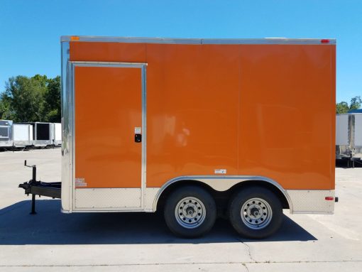 8.5x12 TA Trailer - Orange, Electrical, Finished Interior, Additional Options