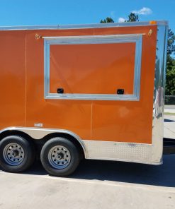 8.5x12 TA Trailer - Orange, Electrical, Finished Interior, Additional Options